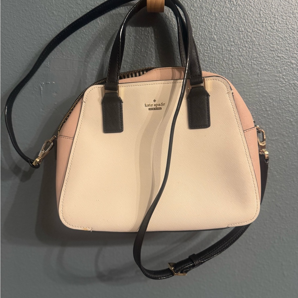 Kate Spade Cream and Black Little Babe Satchel Bag